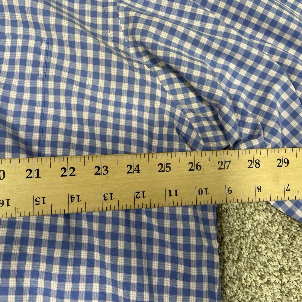 Polo Ralph Lauren Shirt Mens XL Blue Gingham Blake Cotton Short Sleeve Button Up - Picture 5 of 6
